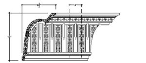 2D View image of Plaster Cornice – DC512-036