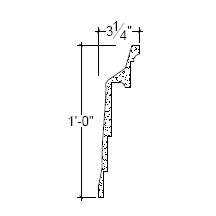 Side View image of Plaster Crown Moulding – DC512-150