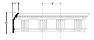 2D View image of Plaster Cornice – DC513-081
