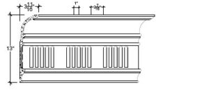 2D View image of Plaster Cornice – DC513-211