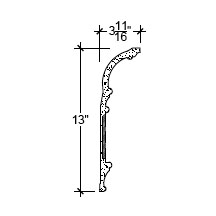 Side View image of Plaster Cornice – DC513-211