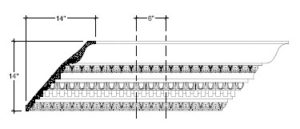 2D View image of Plaster Cornice – DC514-017