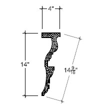 Side View image of Plaster Frieze Moulding – DC514-017A