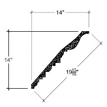 Side View image of Plaster Cornice – DC514-017