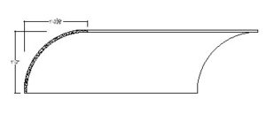 2D View image of Plaster Cove Moulding – DC514-121