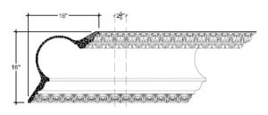 2D View image of Plaster Cornice – DC516-022