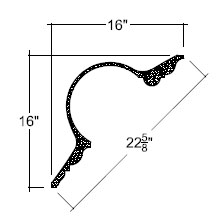 Side View image of Plaster Cornice – DC516-022