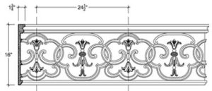 2D View image of Plaster Frieze Moulding – DC516-035