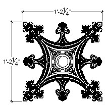 Side View image of Plaster Medallion – DC701-131