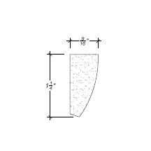 Side View image of Plaster Ornament / Egg & Dart DC801-01B