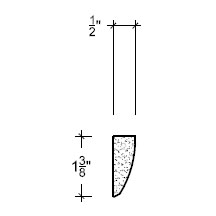 Side View image of Plaster Ornament / Egg & Dart DC801-01C