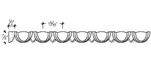 2D View image of Plaster Ornament / Egg & Dart DC801-04C