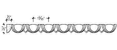 image of Plaster Ornament / Egg & Dart DC801-04C