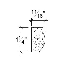 Side View image of Plaster Ornament / Egg & Dart DC801-12A