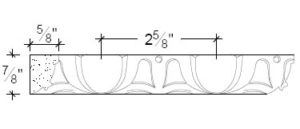 2D View image of Plaster Ornament / Egg & Dart DC801-13A