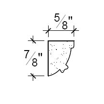 Side View image of Plaster Ornament / Egg & Dart DC801-13A
