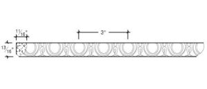 2D View image of Plaster Ornament / Egg & Dart DC801-16A