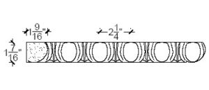 2D View of Plaster Ornament / Egg & Dart DC801-17A 2D View image of Plaster Ornament / Egg & Dart DC801-17A
