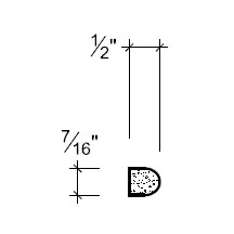 Side View image of Plaster Ornament / Bead DC802-01D