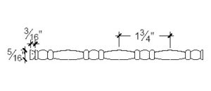 2D View of Plaster Ornament / Bead DC802-03A 2D View image of Plaster Ornament / Bead DC802-03A