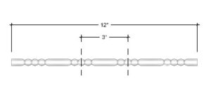 2D View image of Plaster Ornament / Bead DC802-04A