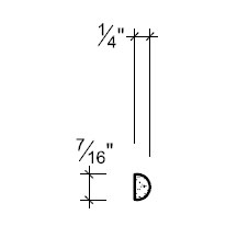 Side View image of Plaster Ornament / Bead DC802-04A