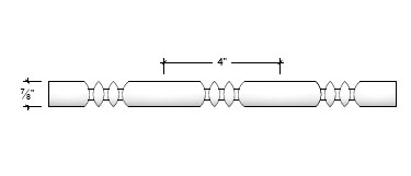 image of Plaster Ornament / Bead DC802-09A