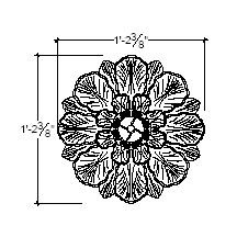 Side View image of Plaster Ornament / Rosette DC803-14A