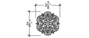 2D View image of Plaster Ornament / Rosette DC803-15A