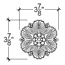 Side View image of Plaster Ornament / Rosette DC803-15A