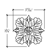 Side View image of Plaster Ornament / Rosette DC803-15B