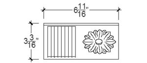 2D View image of Plaster Ornament / Rosette DC803-16A