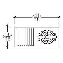 Side View image of Plaster Ornament / Rosette DC803-16A