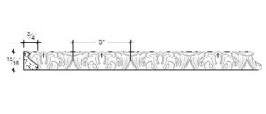 2D View image of Plaster Ornament / Leaf DC805-01A