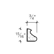 Side View image of Plaster Ornament / Leaf DC805-01A