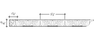 2D View of Plaster Ornament / Leaf DC805-02A 2D View image of Plaster Ornament / Leaf DC805-02A