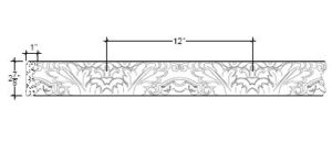 2D View image of Plaster Ornament / Leaf DC805-08A