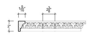 2D View image of Plaster Ornament / Leaf DC805-09A