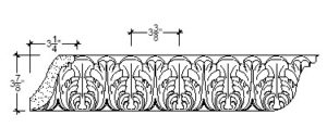 2D View of Plaster Ornament / Leaf DC805-11A 2D View image of Plaster Ornament / Leaf DC805-11A
