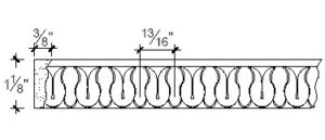 2D View of Plaster Ornament / Leaf DC805-12A 2D View image of Plaster Ornament / Leaf DC805-12A