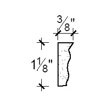 Side View of Plaster Ornament / Leaf DC805-12A Side View image of Plaster Ornament / Leaf DC805-12A