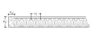 2D View image of Plaster Ornament / Leaf DC805-13A
