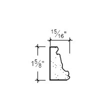 Side View image of Plaster Ornament / Leaf DC805-13A