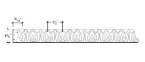 2D View image of Plaster Ornament / Leaf DC805-13B