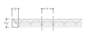 2D View image of Plaster Ornament / Leaf DC805-17A