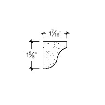 Side View image of Plaster Ornament / Leaf DC805-20A