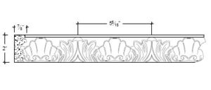 2D View image of Plaster Ornament / Leaf DC805-21A