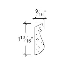 Side View of Plaster Ornament / Leaf DC805-31A Side View image of Plaster Ornament / Leaf DC805-31A