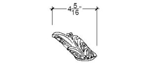 2D View image of Plaster Ornament / Leaf DC805-36A