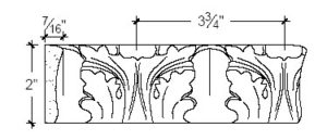 2D View image of Plaster Ornament / Leaf DC805-38A